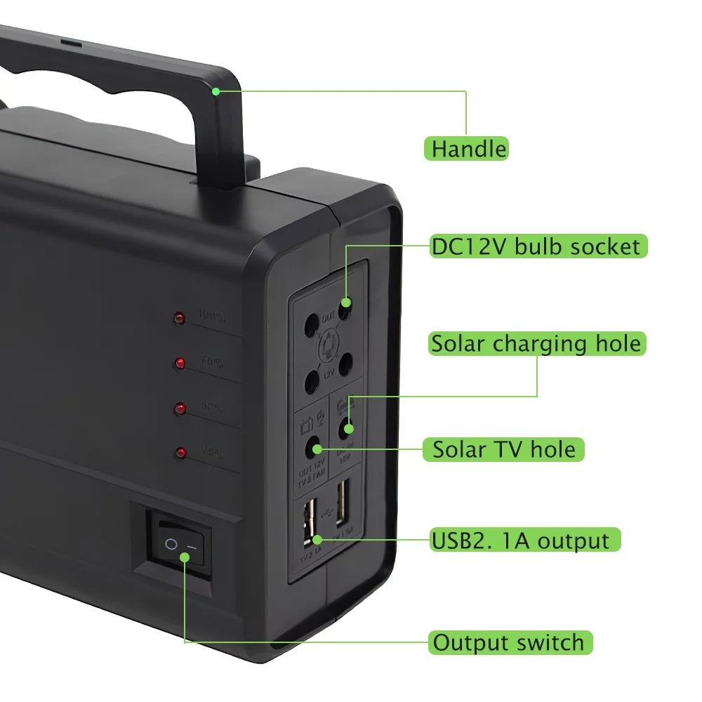 Portable Power Station Kit with 4 Bulbs S262011