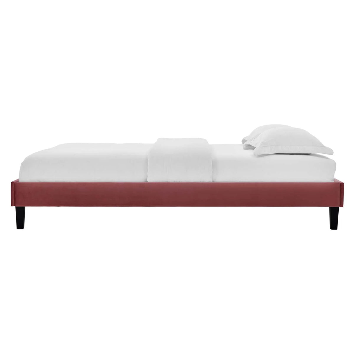 Queen Size Velvet Platform Bed Frame X719121