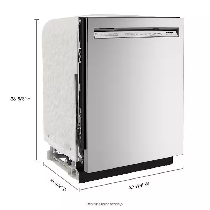 Stainless Steel Front Control Dishwasher with Stainless Steel Tub P895