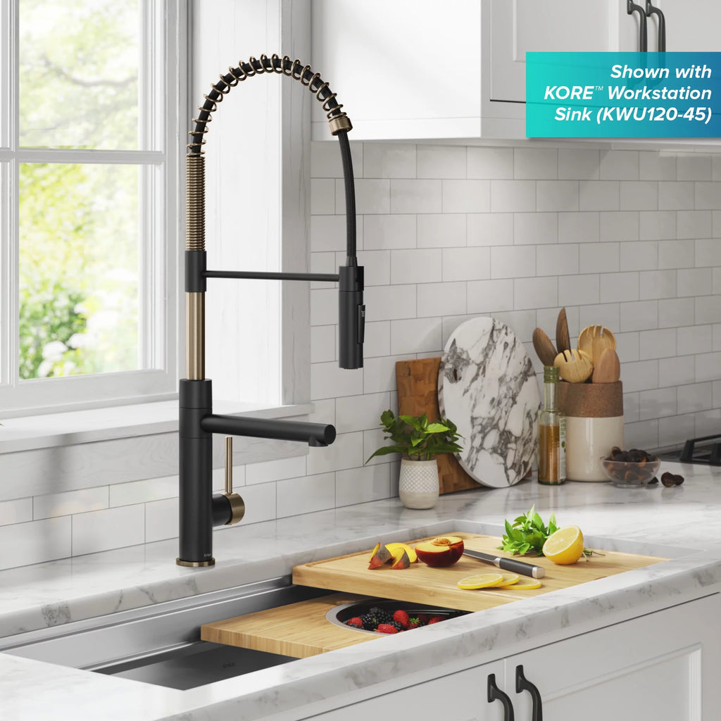 Commercial Style Pull-Down Single Handle Kitchen Faucet with Pot Filler M8051
