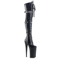 Black Faux Leather Shoes S149