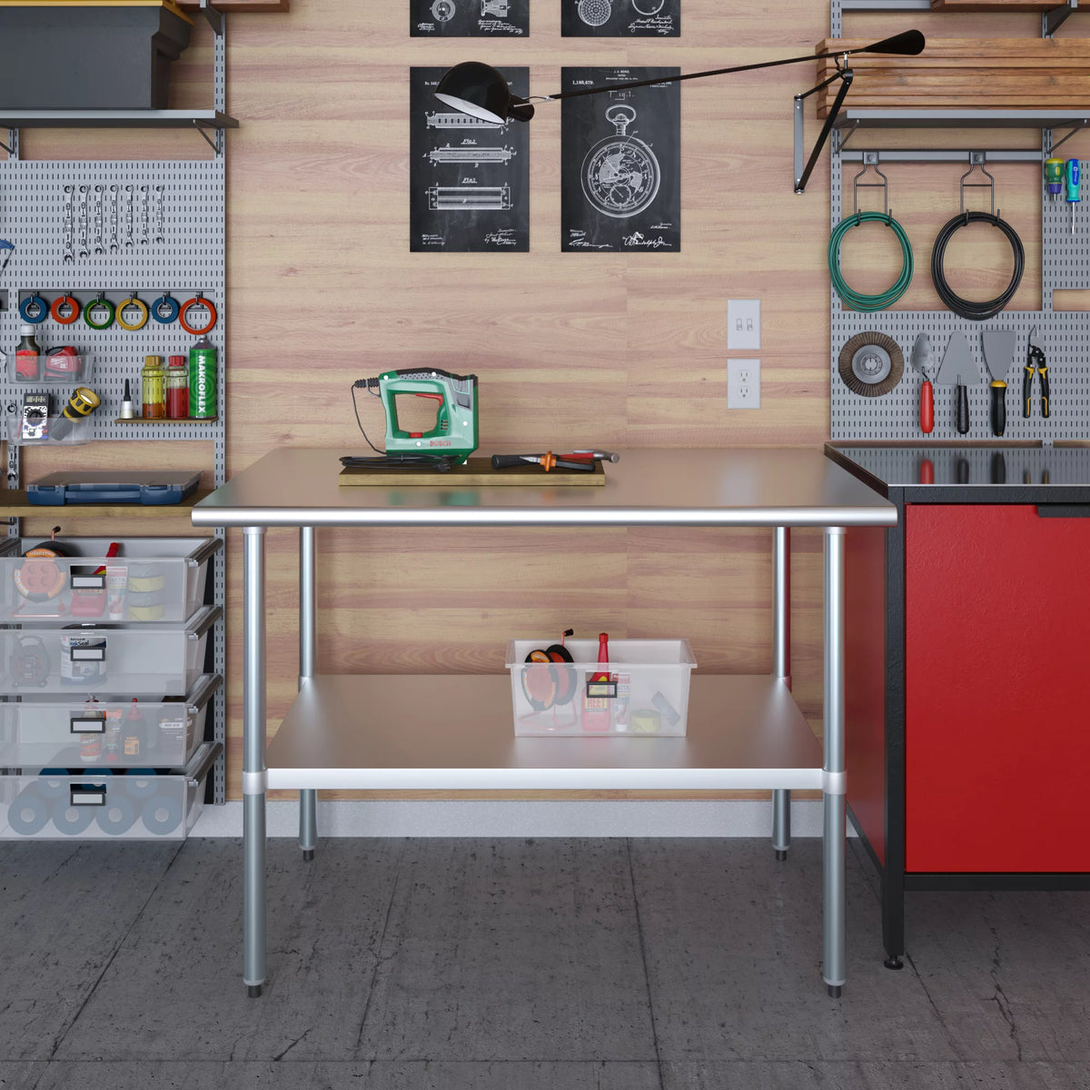 48" Stainless Steel Work Table with Undershelf D3676
