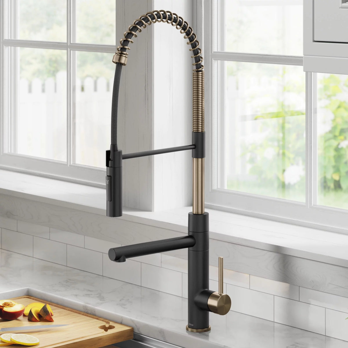 Commercial Style Pull-Down Single Handle Kitchen Faucet with Pot Filler M8051