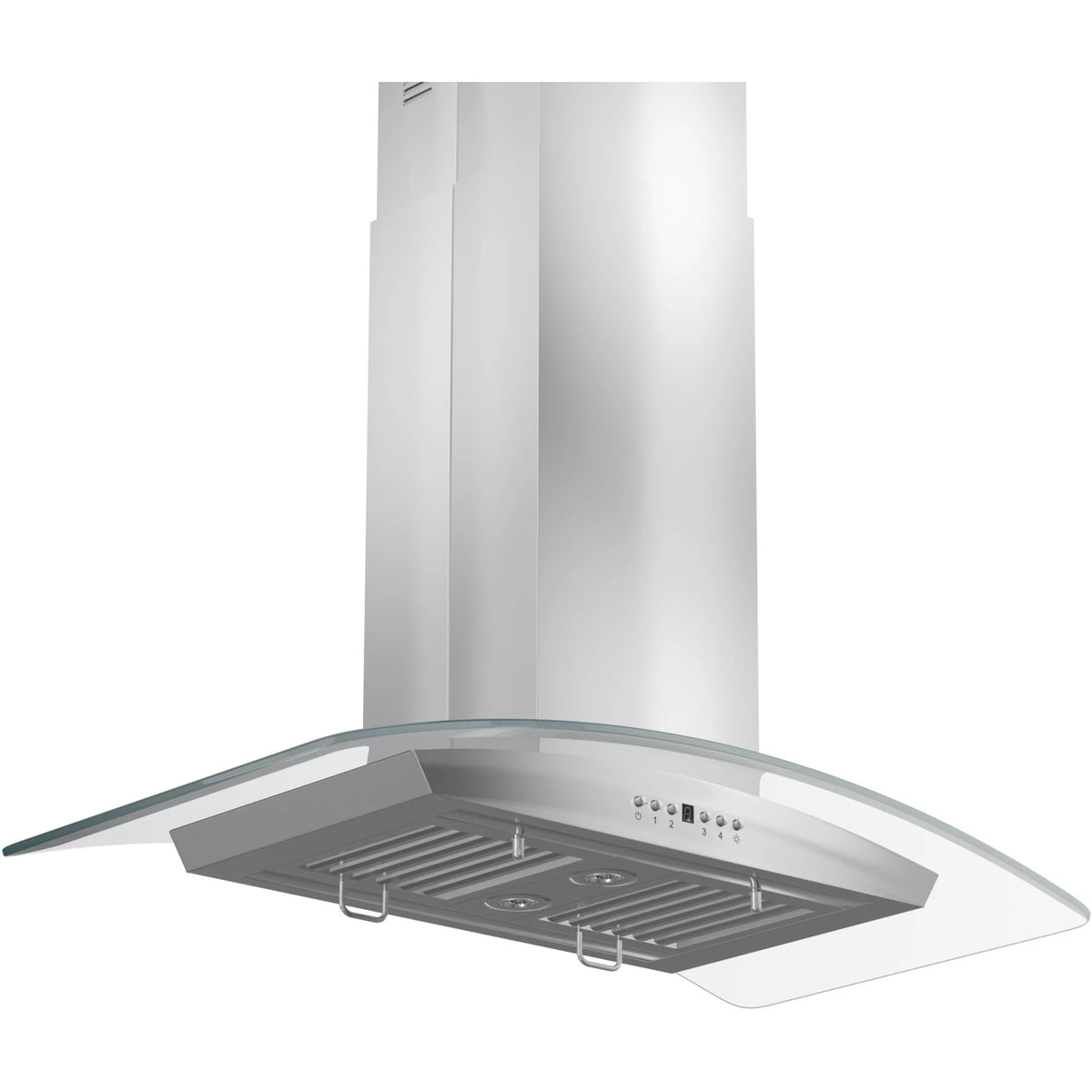36 in. Island Mount Stainless Steel & Glass Range Hood Z655