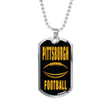 Stainless Steel or 18k Gold Dog Tag Necklace Z669
