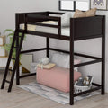 Twin Size Solid Wood Loft Bed with Ladder I131181