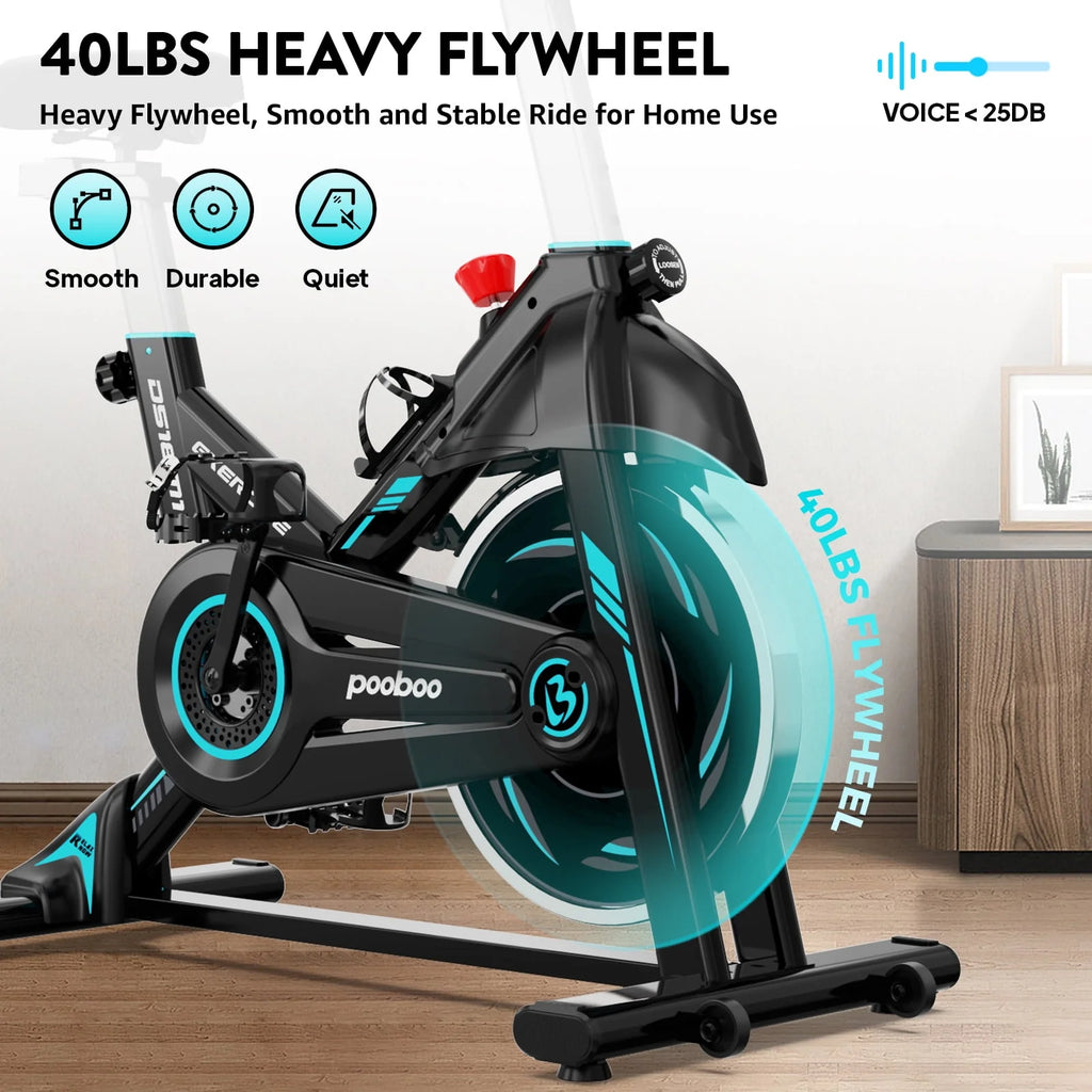 Indoor Cycling Bike Magnetic Stationary Exercise Bike 40lbs Flywheel Y758