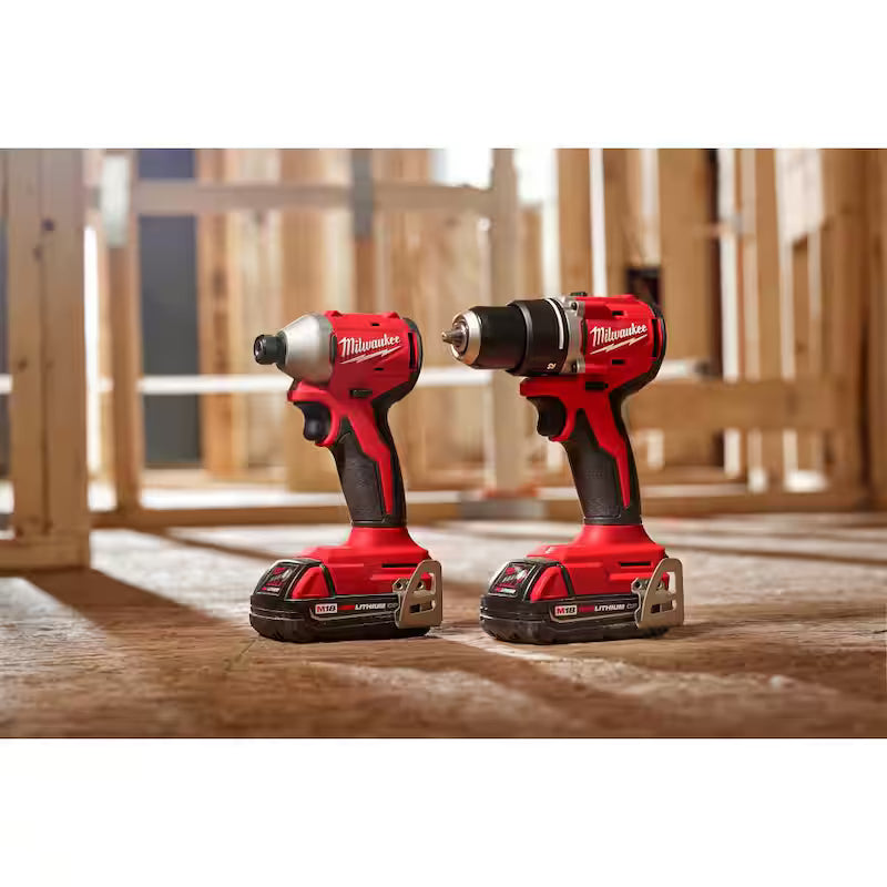18V Lithium-Ion Brushless Cordless Compact Drill/Impact Combo Kit (2-Tool) L456