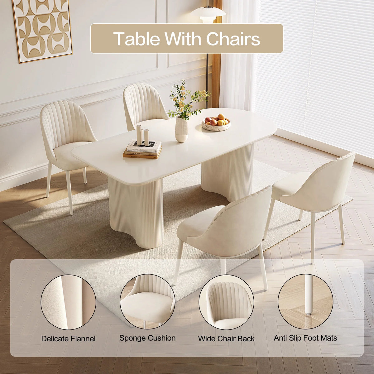 Dining Table Set with 6 Chairs A7110