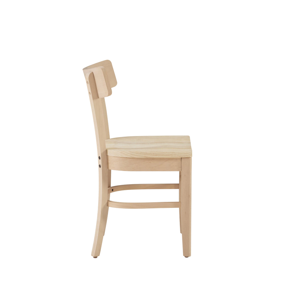 Unfinished Wood Dining Accent Chair, Set of 2 O46382