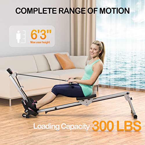 Foldable Rowing Machine with LCD Monitor U3829