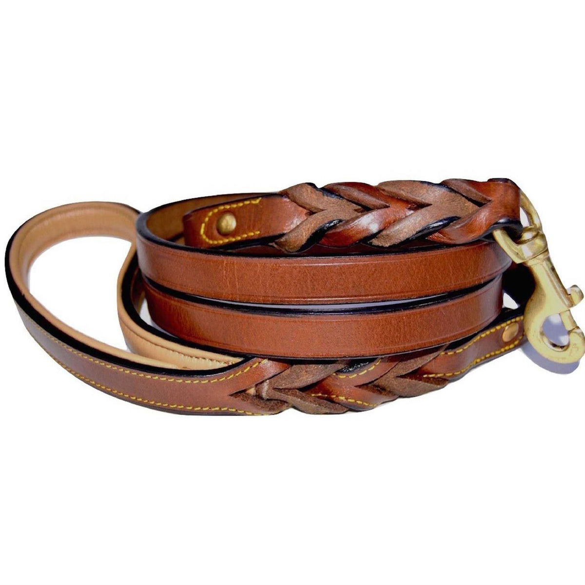 Leather Braided Dog Leash I5840