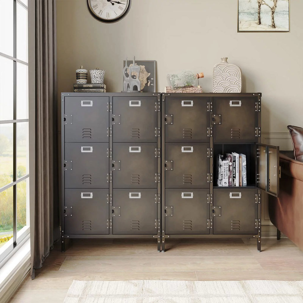 Metal Storage Locker with Doors and Shelves R2766