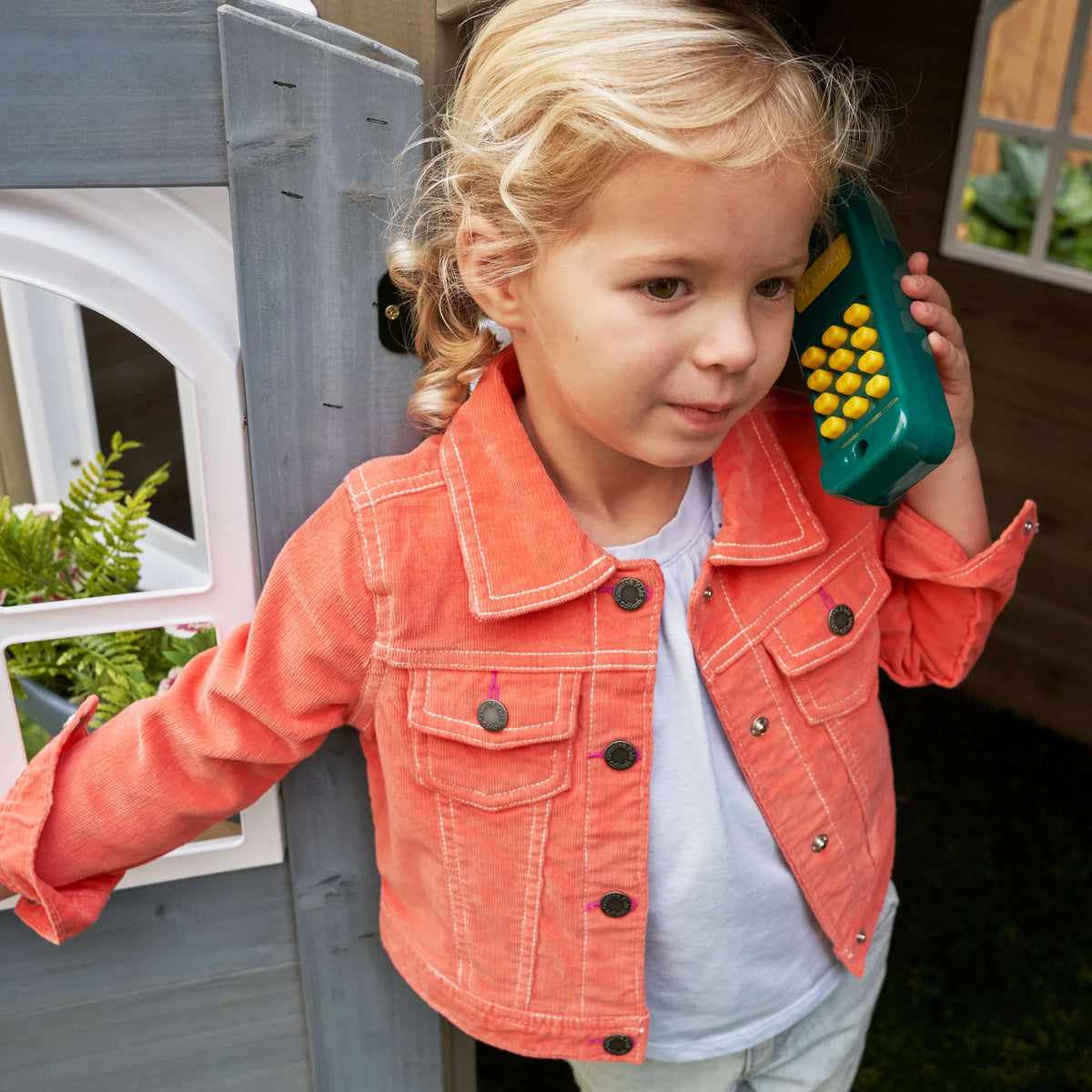 Wooden Outdoor Playhouse with Kitchen C79019