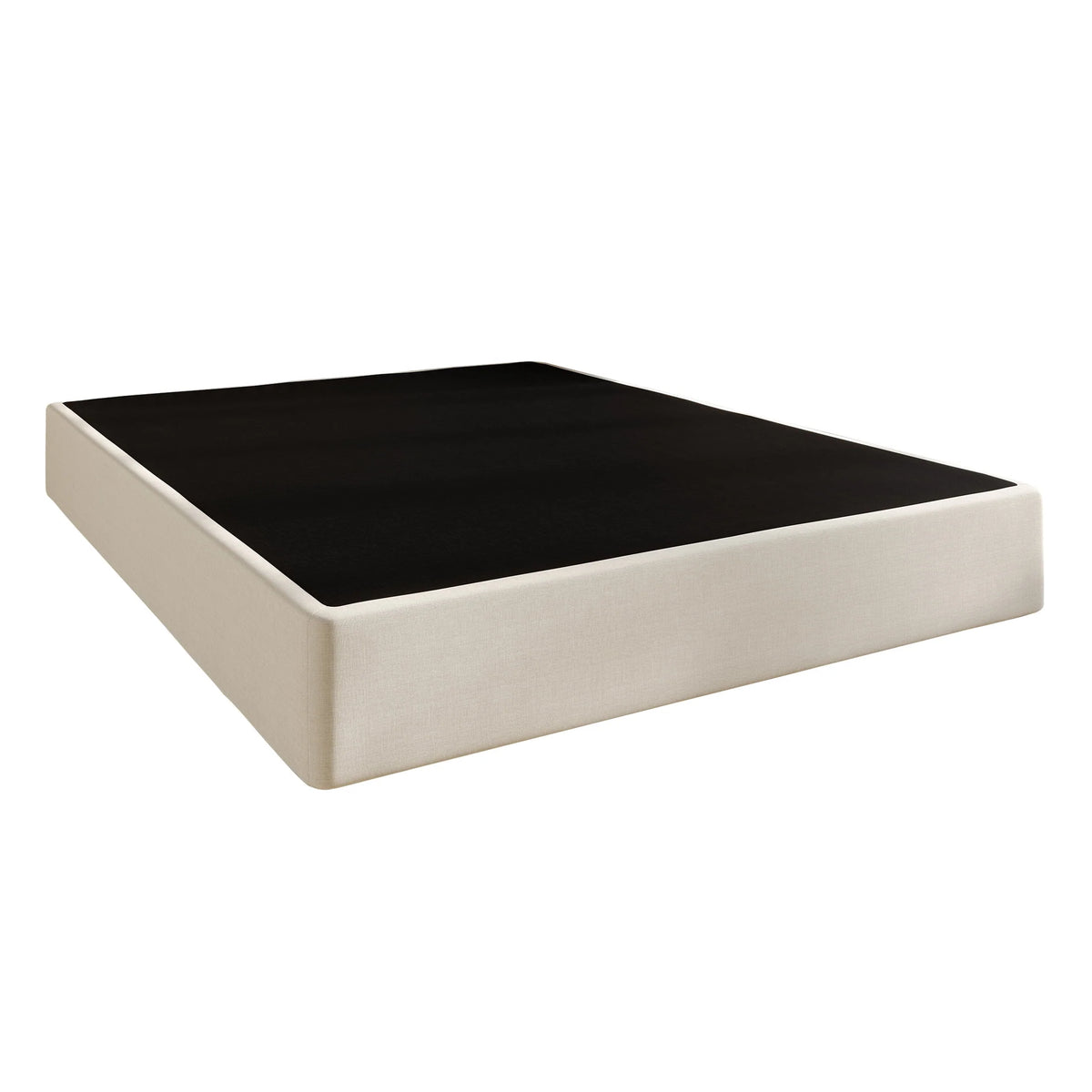 8 Queen Beige Linen Metal Box Spring F78545