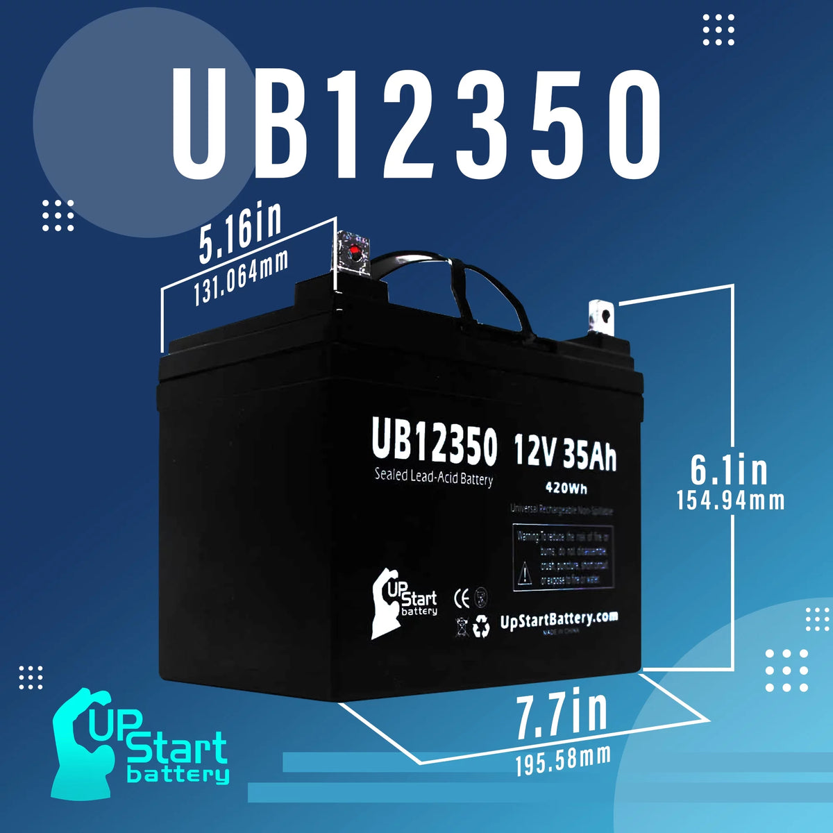 12V 35Ah AGM SLA Sealed Lead Acid Battery X598