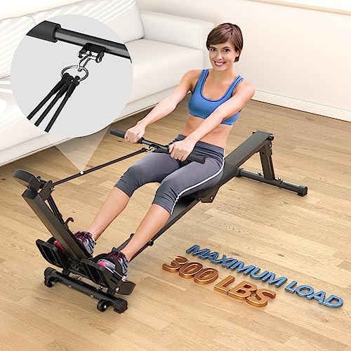 Foldable Rowing Machine with LCD Monitor U3829