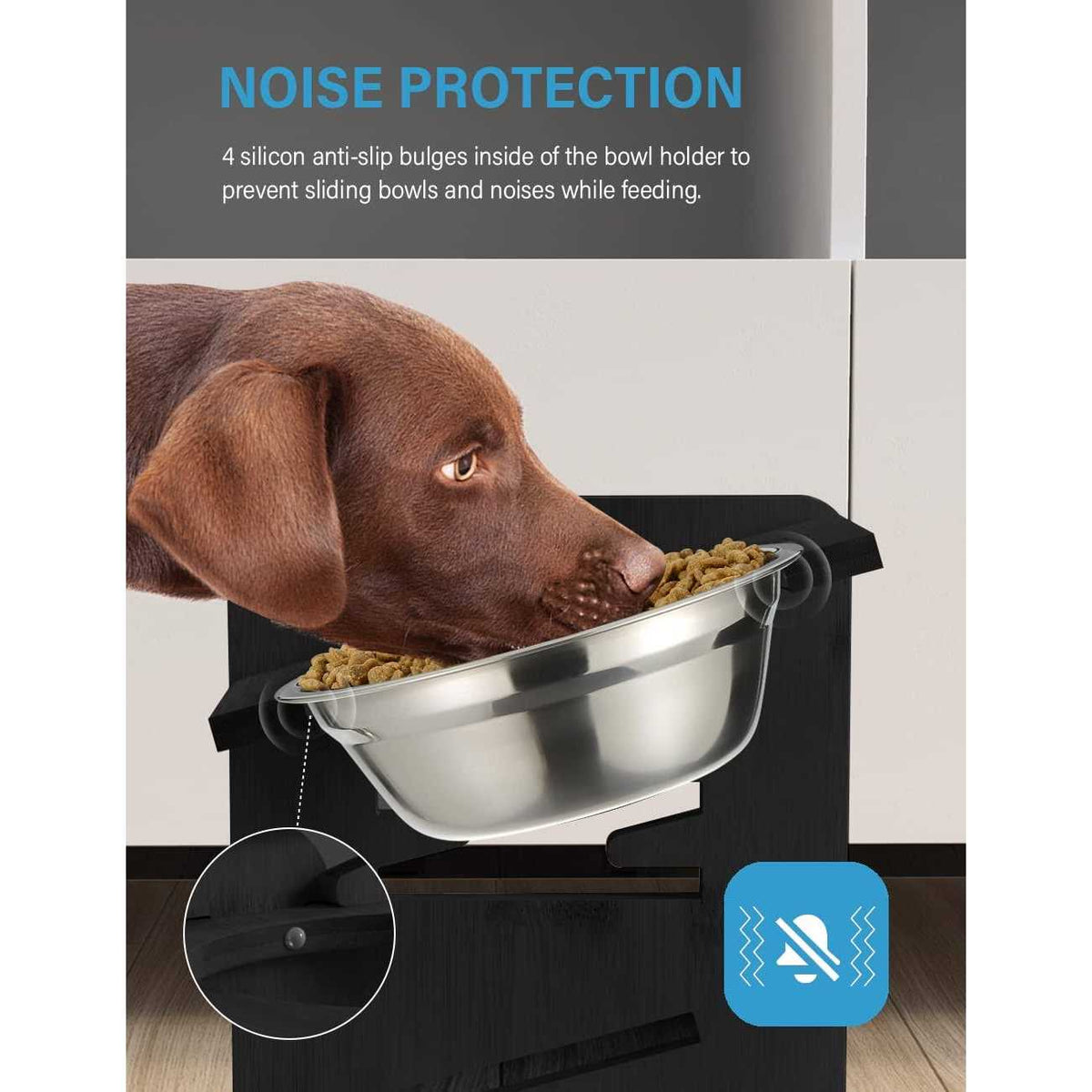 Adjustable Raised Dog Bowls with Stand V351369