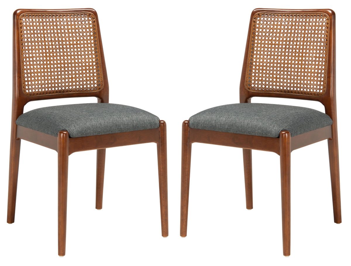 Brown Rattan Dining Chair Set of 2 O60175
