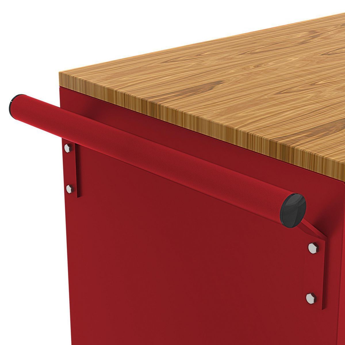 46 in. Mobile Workbench with Solid Wood Top Y796980