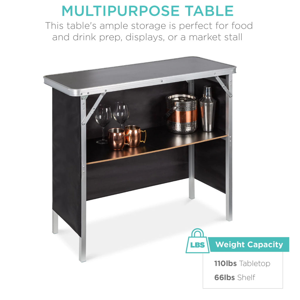 Portable Pop-Up Bar Table with Carrying Case U552310