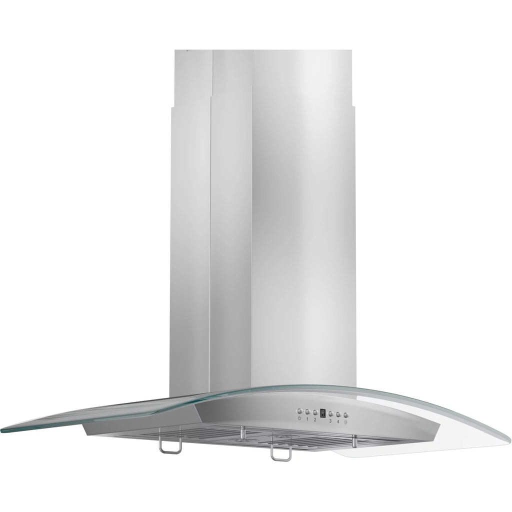 36 in. Island Mount Stainless Steel & Glass Range Hood Z655