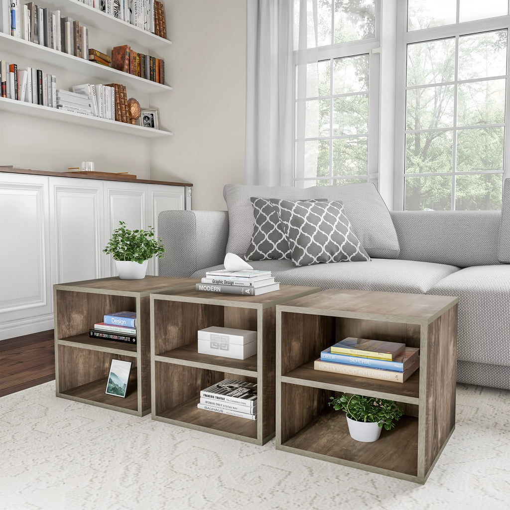 2 Shelf End Table O663