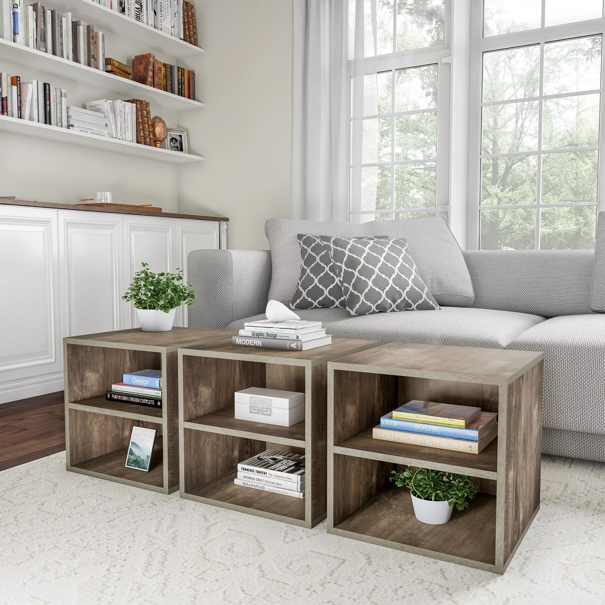 2 Shelf End Table O663