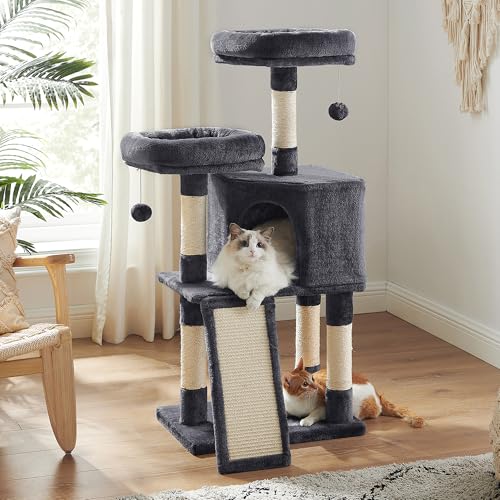 45.3-Inch Cat Tree with Scratching Post and Ramp Q7533