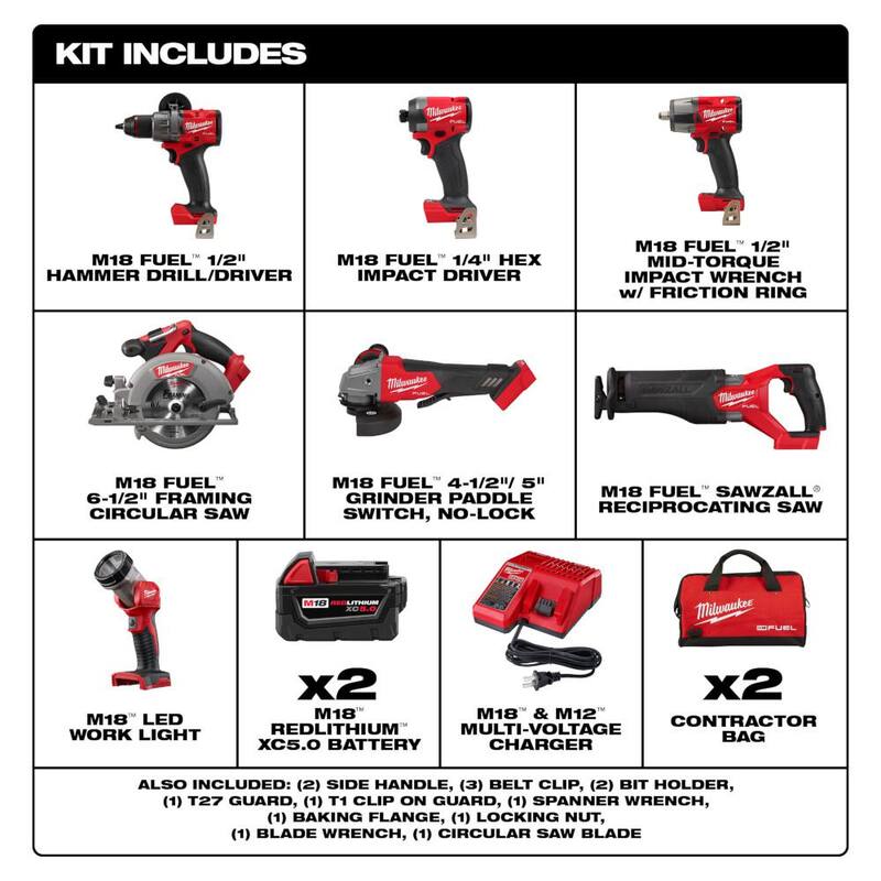 18V Lithium-Ion Brushless Cordless Combo Kit with 1/2 in. Impact Wrenches J319