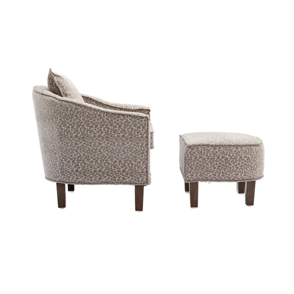 Mid Century Accent Chair with Ottoman M1209