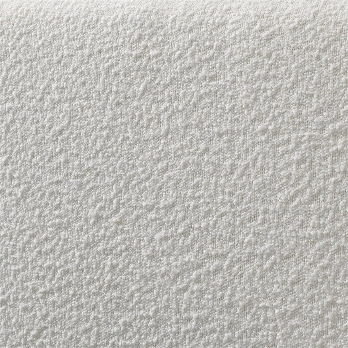Queen Upholstered Platform Bed in White Boucle Fabric Q572