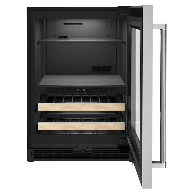 Black 14-Bottle Wine and Beverage Cooler M3782