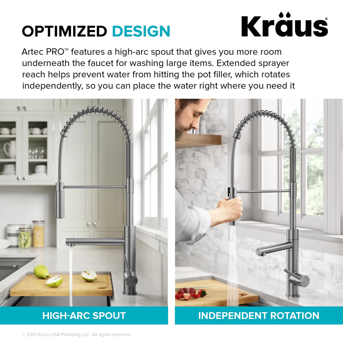 Commercial Style Pull-Down Single Handle Kitchen Faucet with Pot Filler M8051