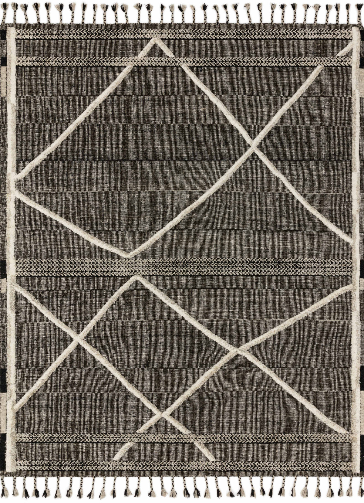 Beige Charcoal 7'9 x 9'9 Rug M7858