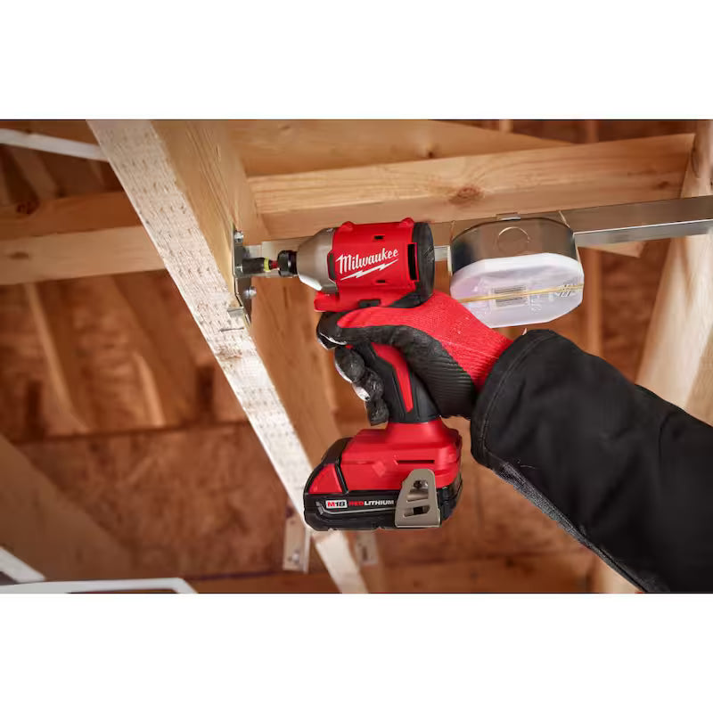 18V Lithium-Ion Brushless Cordless Compact Drill/Impact Combo Kit (2-Tool) L456