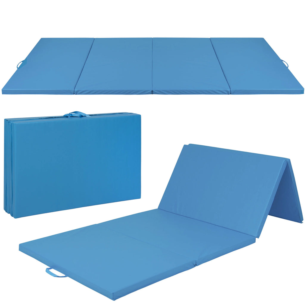 Folding Gymnastics Mat 4-Panel Exercise Floor Mats M834914