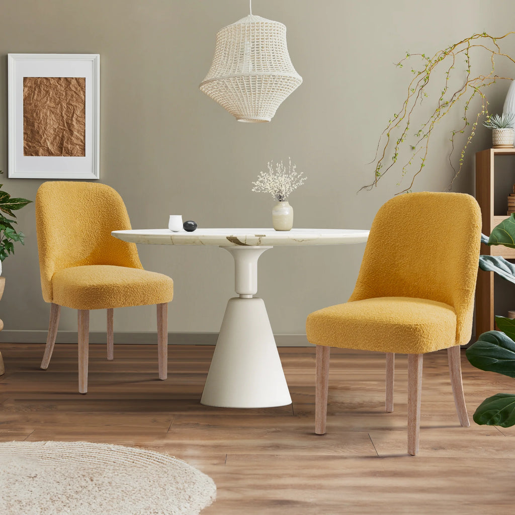Mid-Century Modern Boucle Dining Chair Z406