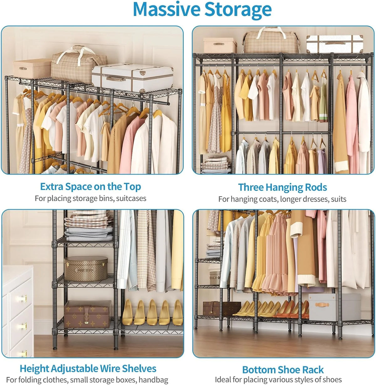 Freestanding Portable Wardrobe Closet Organizer X966992