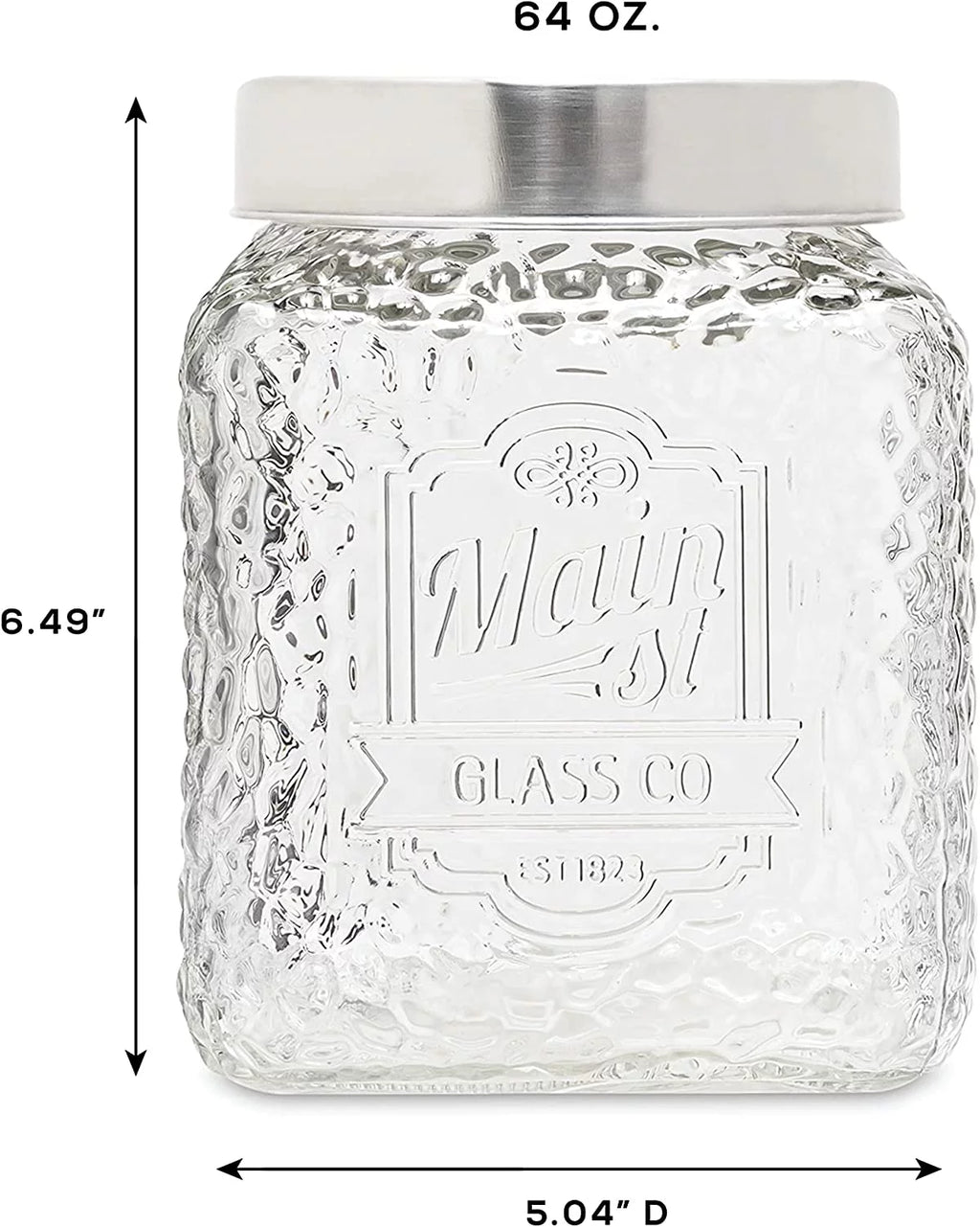 Clear Glass Storage Containers with Airtight Lid, Set of 3 C692