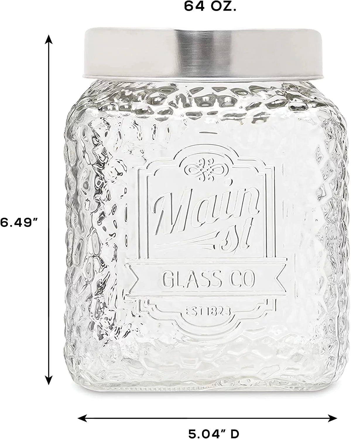 Clear Glass Storage Containers with Airtight Lid, Set of 3 C692