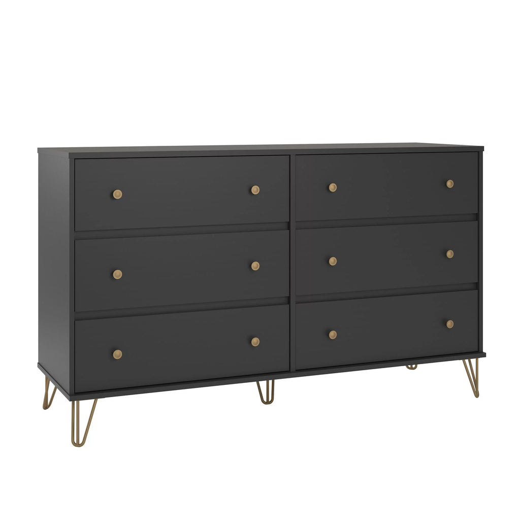 Black 6 Drawer Dresser M544843