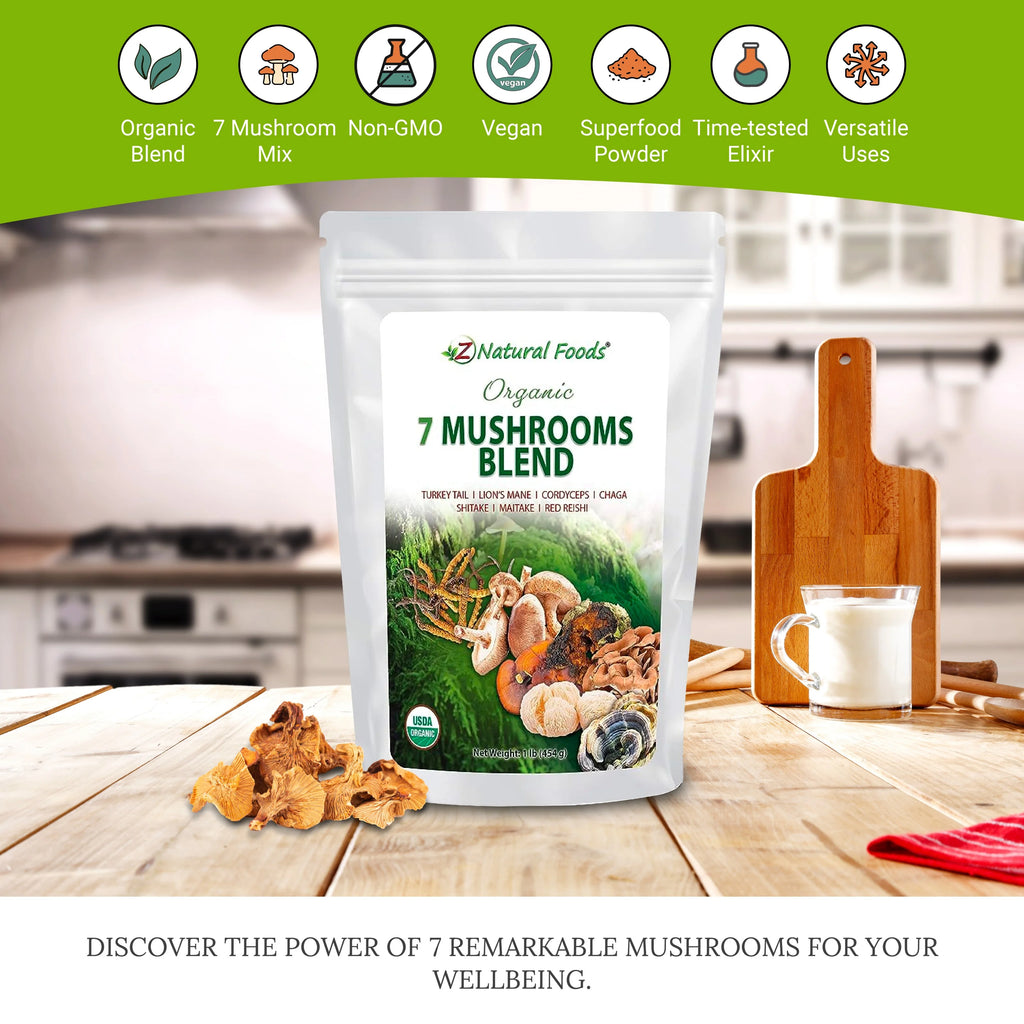 Organic 7 Mushroom Supplement 1 lb C5150