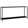 Black Tempered Glass Console Table U6726