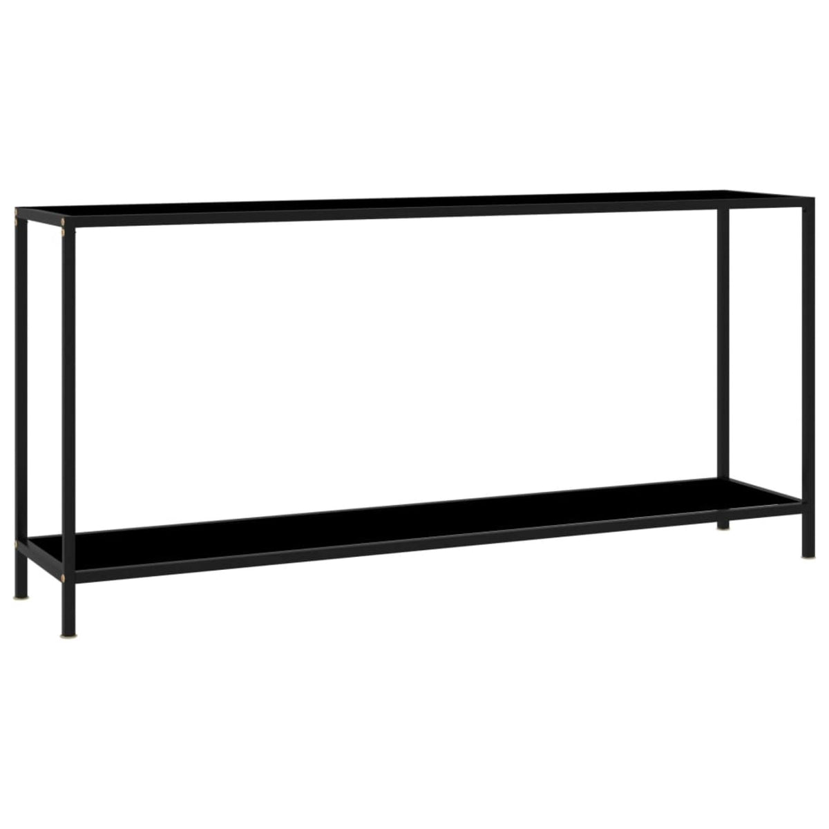 Black Tempered Glass Console Table U6726