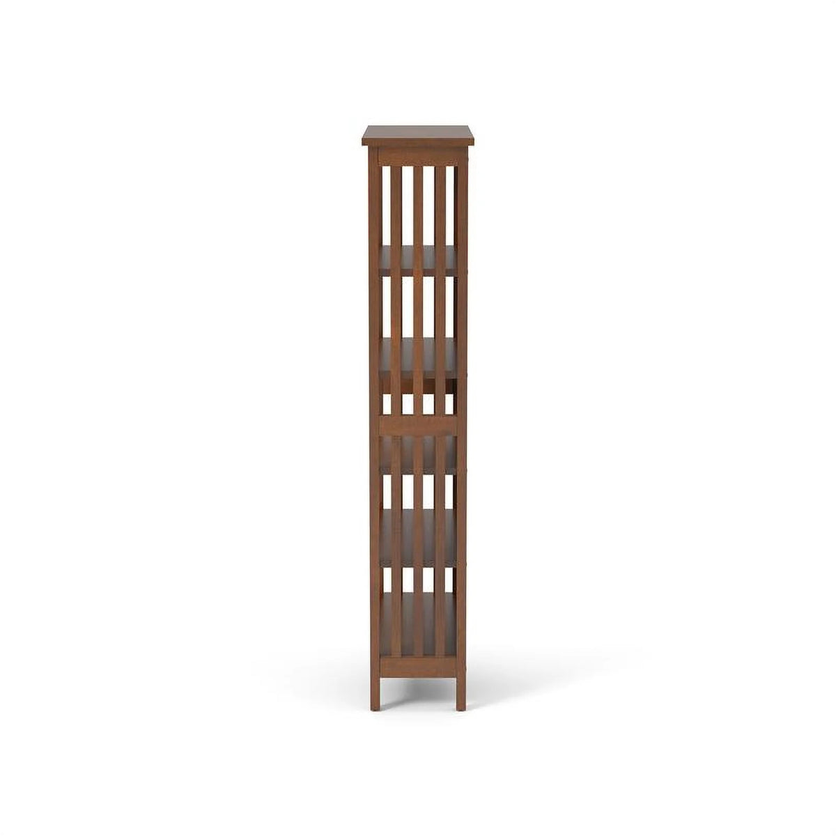 Antique Oak 5-Shelf Wood Bookcase X19607