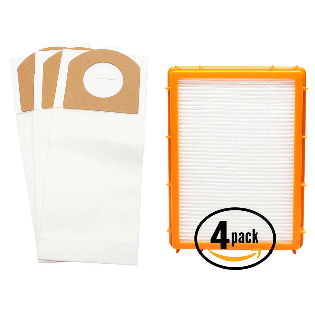 3 Replacement Vacuum Bags & 4 HEPA Filter F605