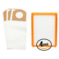 3 Replacement Vacuum Bags & 4 HEPA Filter F605