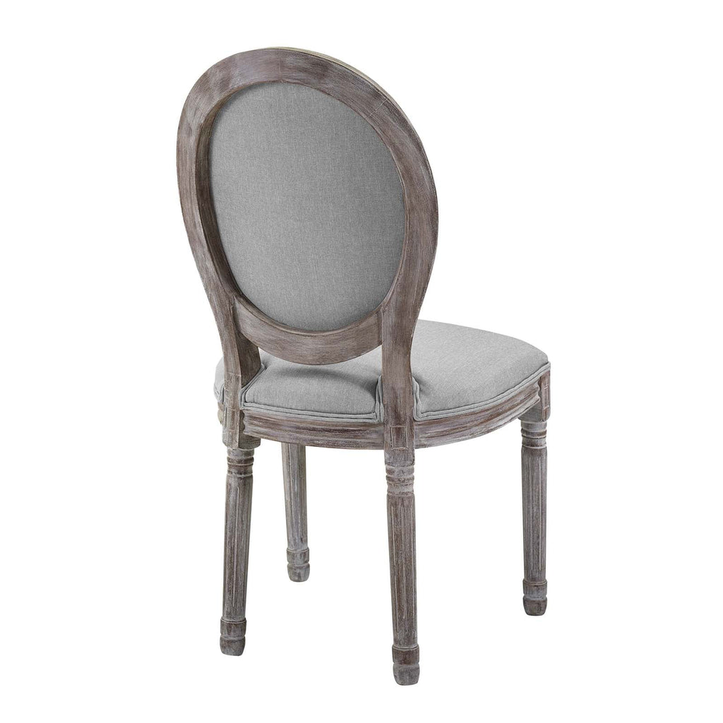 Light Gray Upholstered Fabric Dining Side Chair Set of 2 Q6608