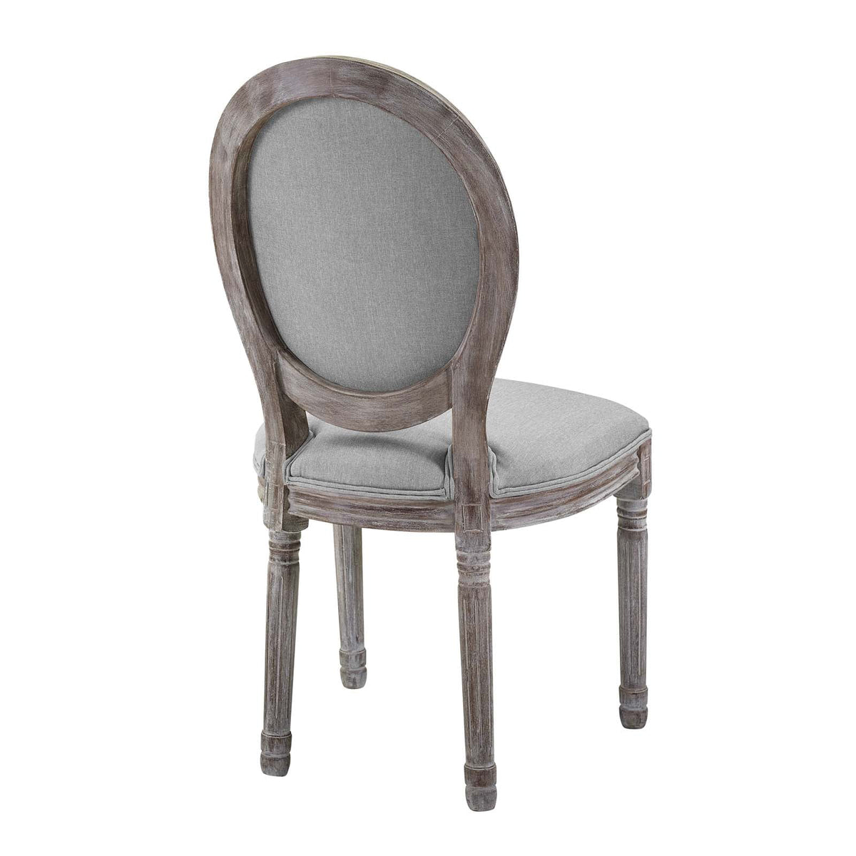 Light Gray Upholstered Fabric Dining Side Chair Set of 2 Q6608